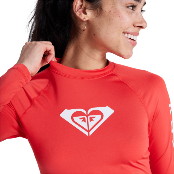 2026 Roxy Dames Whole Hearted Lycra-vest Met Lange Mouwen ERJWR03547 - Hibiscus